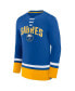 Фото #3 товара Men's Royal Buffalo Sabres Back Pass Lace-Up Long Sleeve T-shirt