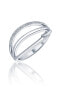 Elegant silver ring with zircons SVLR0393XH2BI