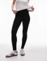 Topshop Petite ankle length legging in black