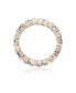 ფოტო #3 პროდუქტის Suzy Levian Sterling Silver Cubic Zirconia Alternating Stone Eternity Band Ring