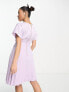 Фото #5 товара Closet London Petite wrap front pleated mini dress in lavender