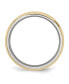 ფოტო #2 პროდუქტის Stainless Steel Brushed Yellow IP-plated 5mm Edge Band Ring