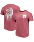 ფოტო #2 პროდუქტის Men's Maroon Mississippi State Bulldogs Baseball Flag Comfort Colors T-shirt