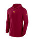 Фото #2 товара Men's Burgundy Washington Commanders Sideline Performance Long Sleeve Hoodie T-shirt