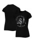 ფოტო #1 პროდუქტის Big Girls Black Team USA Each Athlete is Unique T-shirt