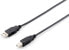 Equip USB 2.0 Type A to Type B Cable - 1.0m - Black - 1 m - USB A - USB B - USB 2.0 - Male/Male - Black