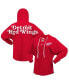 Фото #1 товара Women's Red Detroit Red Wings Jersey Lace-Up V-Neck Long Sleeve Hoodie T-shirt
