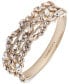 Gold-Tone Mixed Crystal Multi-Row Bangle Bracelet