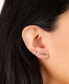 ფოტო #2 პროდუქტის 3-Pc. Set Cubic Zirconia & Love-Themed Stud Earrings in Sterling Silver, Created for Macy's