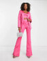 Фото #4 товара Extro & Vert Tall fitted blazer in hot pink co-ord