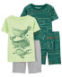 Фото #10 товара Baby 4-Piece Whale Cotton Blend Pajamas 6M