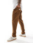 Фото #1 товара Lee Double Knee Carpenter relaxed straight herringbone cotton trousers in tan