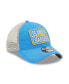 Фото #3 товара Men's Powder Blue, Natural Los Angeles Chargers Devoted Trucker 9Twenty Snapback Hat