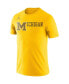 Men's Maize Michigan Wolverines Basketball Retro 2-Hit T-shirt