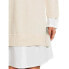 Time and Tru Sweater Dress Women Cream Size L Layered-Look Long sleeve Polyester