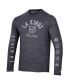 Фото #3 товара Men's Heather Black Distressed Los Angeles Kings Multi-Logo Tri-Blend Long Sleeve T-shirt