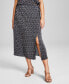 Фото #1 товара Women's Floral Print Plisse Midi Skirt, Created for Macy's
