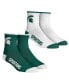 Youth Boys and Girls Socks Michigan State Spartans Core Team 2-Pack Quarter Length Sock Set