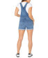 Фото #3 товара Juniors' Cuffed Shorts Denim Overalls