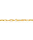 Фото #3 товара Italian Gold paperclip Link 20" Chain Necklace in 10k Gold
