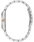 ფოტო #2 პროდუქტის Women's Crystal Two-Tone Stainless Steel Bracelet Watch 32mm