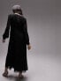 Фото #3 товара Topshop long sleeve twist cut out midi dress in black
