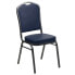 Фото #4 товара Hercules Series Crown Back Stacking Banquet Chair In Navy Vinyl - Silver Vein Frame