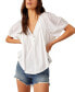 ფოტო #1 პროდუქტის Women's Sunray Mixed-Media Babydoll Top