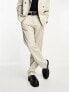 Фото #1 товара Weekday Lewis co-ord regular fit suit trousers in light grey exclusive to ASOS