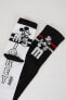 Kadın Disney Mickey & Minnie Baskılı 2'li Pamuklu Uzun Çorap