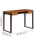 Фото #3 товара Desk 43.3"x21.7"x30.7" Solid Sheesham Wood and Steel