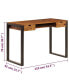 Desk 43.3"x21.7"x30.7" Solid Sheesham Wood and Steel