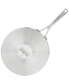 3-Ply Base Stainless Steel Nonstick Induction Stovetop Grill Pan, 10.25", Brushed Stainless Steel