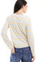 & Other Stories long sleeve top in multi colour stripes