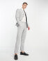 Selected Homme slim fit suit jacket in light grey Grau Meliert, 46 - Chest 36 - фото #4