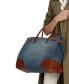 ფოტო #6 პროდუქტის Devyn Denim with Leather Trim Large Tote Bag