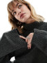 Фото #3 товара Monki oversized roll neck sweater in dark grey