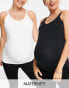 Фото #2 товара Mamalicious Maternity 2 pack strappy tops with nursing function