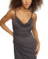 Фото #6 товара Women's Cowlneck Sleeveless Bodycon Slip Dress