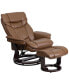Фото #13 товара Multi-Position Recliner Chair & Curved Ottoman With Swivel Wood Base