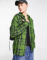 Фото #2 товара COLLUSION oversized check shirt in green