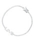Cubic Zirconia Round Cut Love Tennis Bracelet in Sterling Silver (Also in 14k Gold Over Silver)