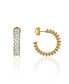 ფოტო #1 პროდუქტის Women's Sadie 18K Gold-Tone Brass Hoop Earrings