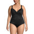 Plus Size Chlorine Resistant V-Neck Wrap Underwire Tankini Swimsuit Top Adjustable Straps