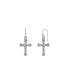 ფოტო #1 პროდუქტის Crystal Cross Drop Earrings