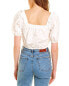 Destinaire Puff Sleeve Top Women's White L