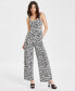 Фото #1 товара Women's Printed Cutout Jumpsuit, Created for Macy's