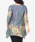 ფოტო #9 პროდუქტის Plus Size Rella 3/4 Sleeve Tunic Top