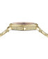 ფოტო #2 პროდუქტის Women's Swiss V-Dollar Gold Ion Plated Bracelet Watch 37mm