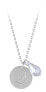 Steel necklace Virgo with zircon (chain, 2x pendant)
